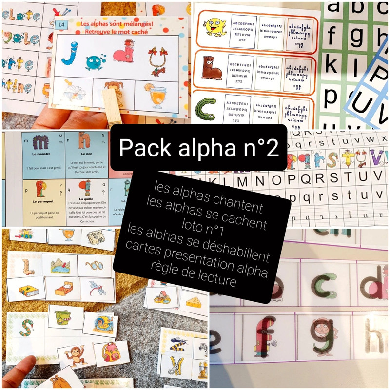 Pack Alpha n°2 - Jeux Montéssori